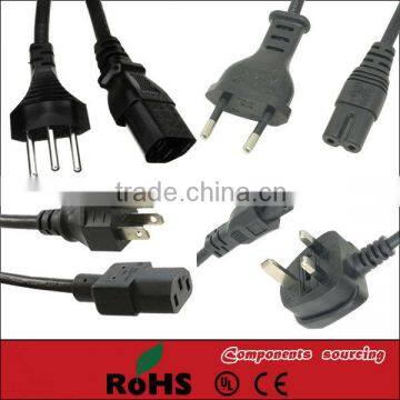 3 PINS Brazil power cable standard power cord electrical plug