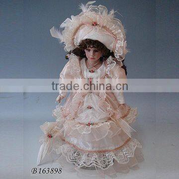 16 inch wholesale antique handmade porcelain dolls series with latest style