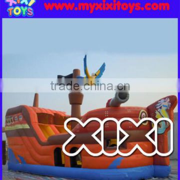 Popular pirate ship inflatable slide for sale,inflatable pirate ship slide