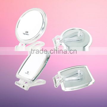 make up mirror with folding hand hanging mirror plastic