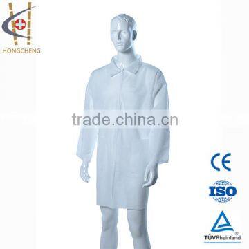 Alibaba China Antistatic Disposable Knitted Cuff Lab Coat