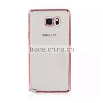 Wholesale Luxury Ultra Thin Transparent Soft Chrome Electroplating TPU Case for Samsung Galaxy Note 5 photo-3
