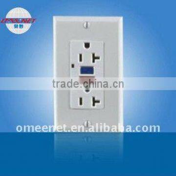 20A 125V UL approval LED GFCI Duplex Receptacle Wall Socket With Reset Button