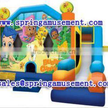 Latest design and the most popular Fish inflatable combo, inflatable jumper for sale, inflatable slide