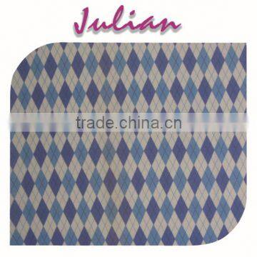 nylon lingerie fabric blue diamond checks on white polyester milk fiber Spandex print fabric