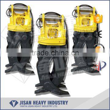 Full 360 degree hydraulic rotating timber grab,log grab,rock grapple for 12 ton CAT312 excavator