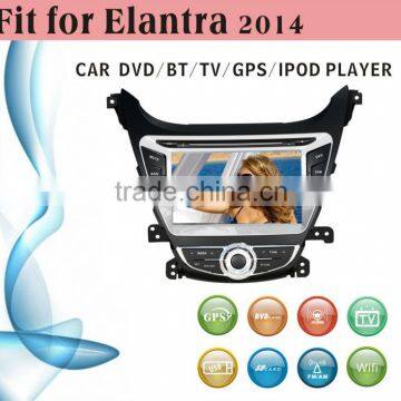 2 din car dvd player tv antenna fit for Hyundai Elantra 2014 with radio bluetooth gps tv