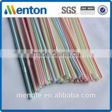 decorative striped flexible cold straw