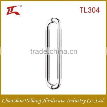 0 style stainless steel door handle for glass and steel door