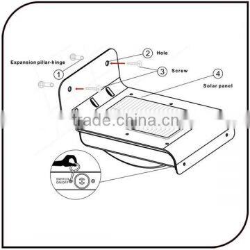 16 LED Power Motion Sensor Security Lamp Outdoor Waterproof Led Solar Garden Light photo-5