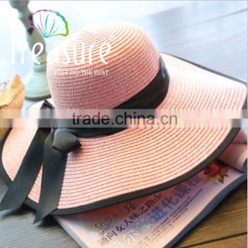 Wholesale hot selling summer beach big brim fashion straw hat princess hat                        
                                                Quality Choice