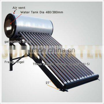 low pressure vacuum tube solar water heaters, evacuated tube solar water heating,120L home heating system