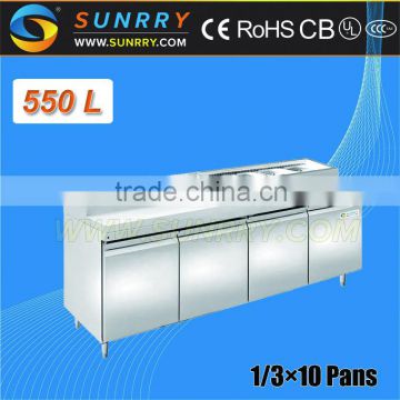 Salad Display Counter Refrigerator Arcylic Steel Cover (SY-RST2000G SUNRRY)