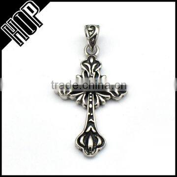 Best selling fashion vintage custom stainless steel crystal cross pendant