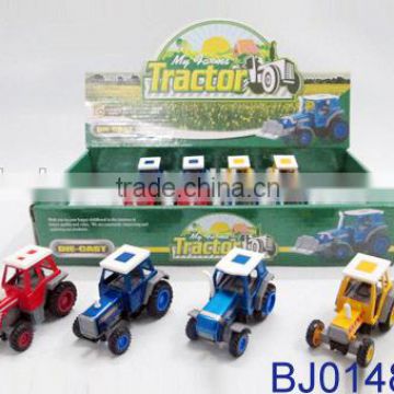 12pcs metal pull back truck mini die cast farmer truck toy