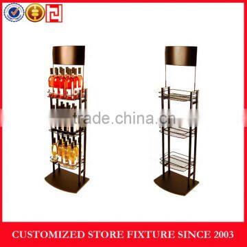 Light weight metal wine display racks