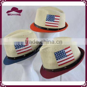 Unisex USA Flag Fedora Hipster Hat