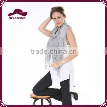 Soft Light Polka Dot Splicing Sheer Scarf Shawl Wrap