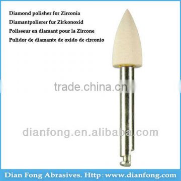 Sr103UF RA Shank Bullet Shaped Silicone Rubber Impregnated With DIAMOND Heatless Dental Diamond Zirconia Polisher