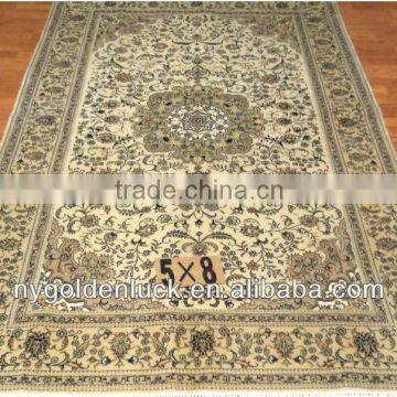 5x8ft handmade silk/wool mixed rugs/carpets