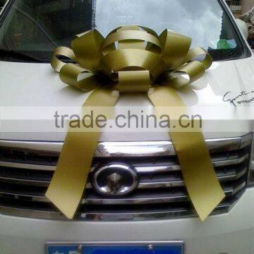 HOT SALE ! 30 inches Gold Giant Waterproof Holiday Bow, Car Bow, Outdoor Christmas Bow