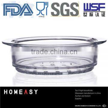 new product 24cm High Borosilicate Glass Microwave Steamer made in china