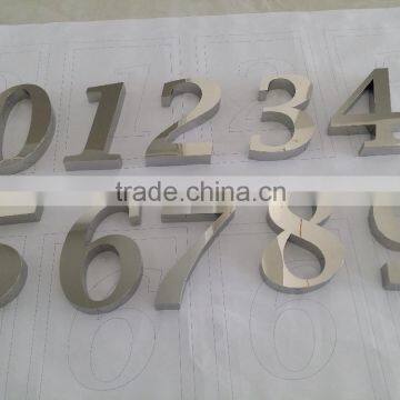 Top quality stainless steel 3d house metal number