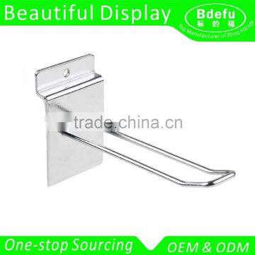 Chrome Euro Hook For Slatwall/ Security hook slatwall display hook