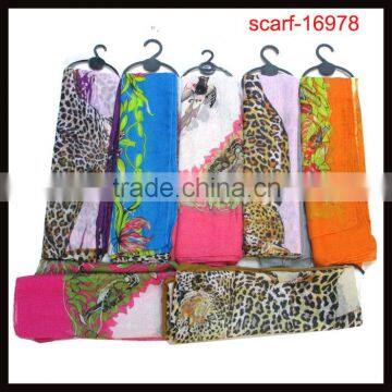 polyester animal printed brand scarves