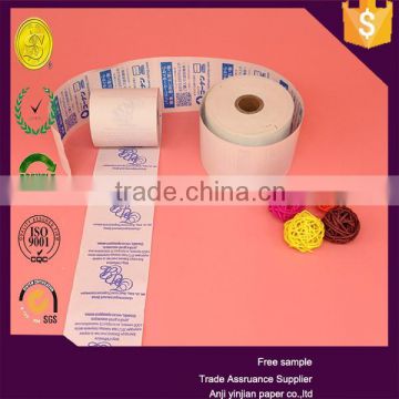 Colorful printed cash receipt paper rolls