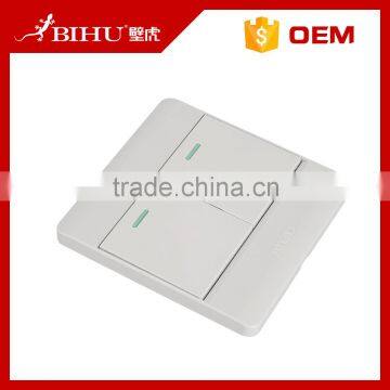 High Quality Pure White BIHU Flat Face Panel Remote Control Push Button Smart Switch photo-4