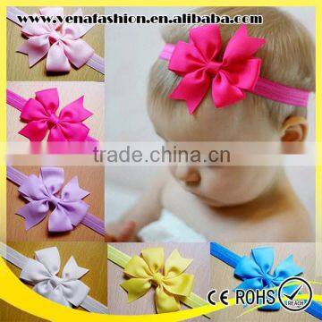 strentch top bow mix colors handmade baby headbands