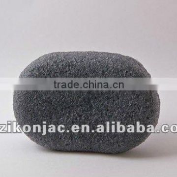 Bamboo Charcoal Oval Natural Konjac Sponge