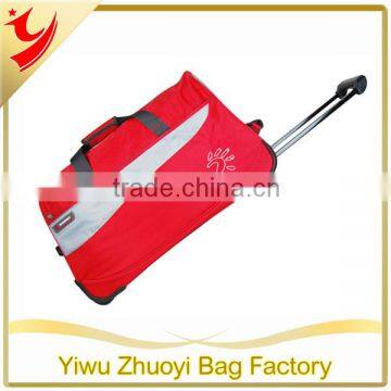 Red Big Hiking Trolly Travel Bag With Two Strong Handles