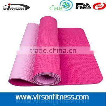 VTPE105 Ningbo Virson Yoga & Pilate Type 6mm Thickness Non-Slip TPE Yoga Exercise mat