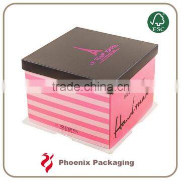 Fashion Large pink Birthday Cake paper Boxes