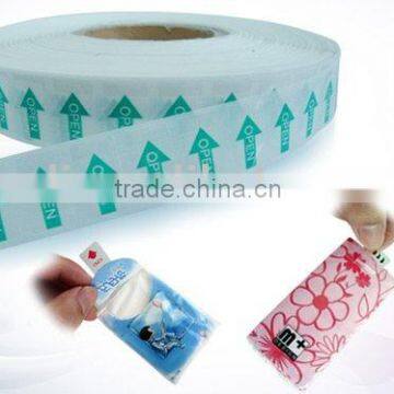 Waterproof removable adhesive sticker label paper, Baby wet wipe tissue sticker label, Easy remove adhesive stickers