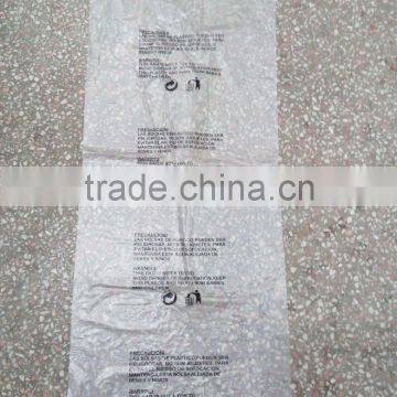 Clear Printed HDPE (PO) Liner Flat Poly Bag With Warning Printing                        
                                                Quality Choice