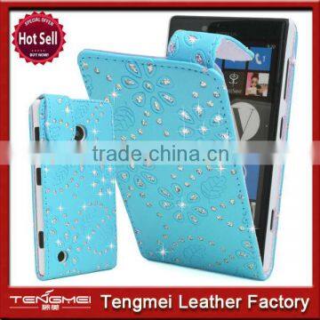 leather flip bling case for nokia lumia 720 case,for nokia lumia 720 bling case