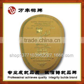 manufactures custom aluminum embossed bottle labels,metal wine label made in china