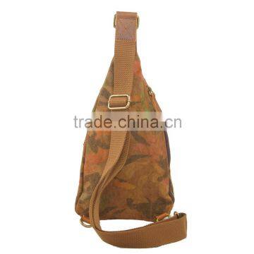Wholesale Canvas Camouflage Chest Bag With Leather Trim Canvas Chest Bag for Man photo-2