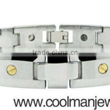 Wholesale tungsten jewelry Energy Magnetic Bracelets with screw