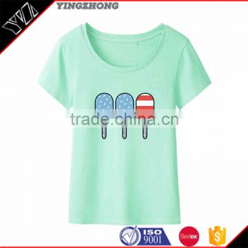 manufacturer china custom women's clothing cotton loose bluk custom t shirt printing for sale