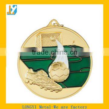 Gold Achievement Football medals, soft enamel medals