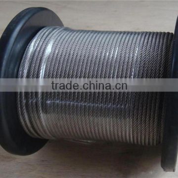 SS304 SS316 SS202 SS201stainless steel wire rope cable 19mm 1x7 7x7 1x19 7x19