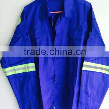 Singapore cotton Jacket with reflective tapes,working jacket,cotton patchwork jacket