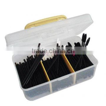 cosmetic applicators organizer for mascara wand, lipbrush, eyeliner brush, lipgloss wand, etc.