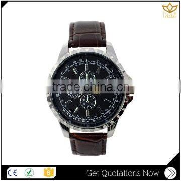 Hight quality alibaba express black leather watch band quartz brand watch Y005