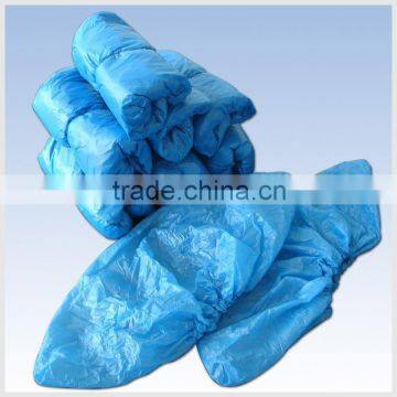 Plastic disposable shoe covers for medical care