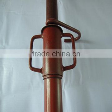 Building adjustable steel scaffolding props with U head